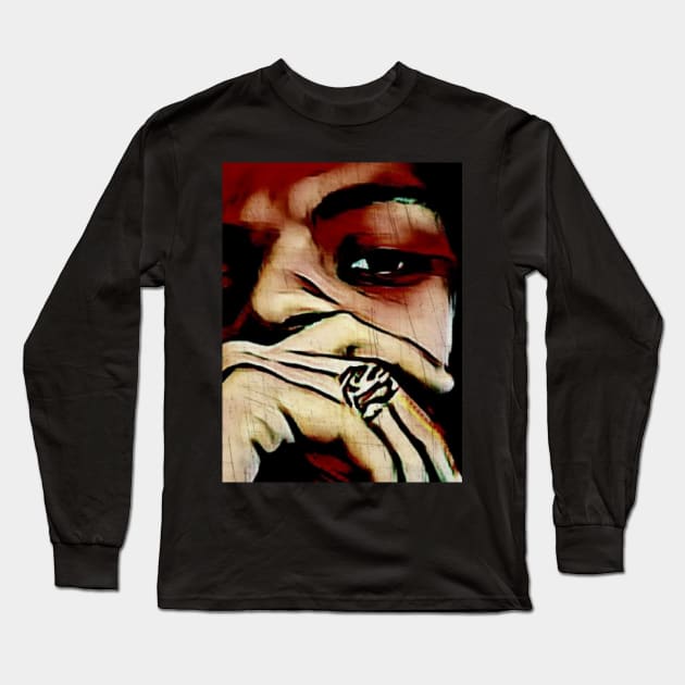 Dark Slomo Man Long Sleeve T-Shirt by medraki